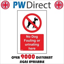 SIGN No Dog Fouling Or Urinating Here Bag Take Home Play Area Children PR587A