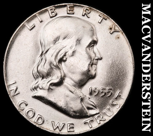 1955 Franklin Half Dollar- Silver Choice Gem Brilliant Uncirculated #i4161
