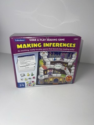 LAKESHORE LEARNING GRAB & PLAY READING GAME - MAKING INFERENCES - NEW/SEALED