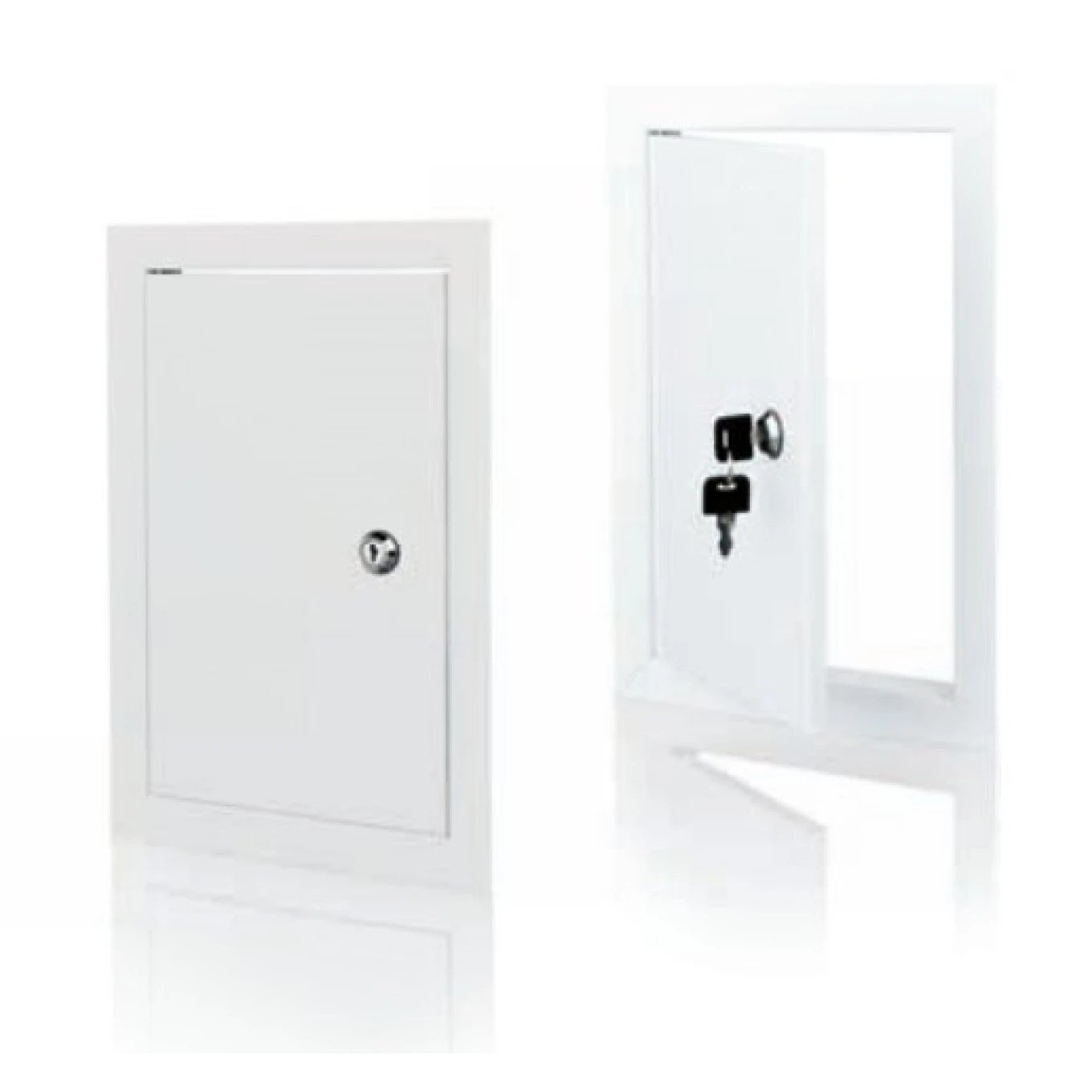Inspection door metal white 200X400 with lock DMZ20X40