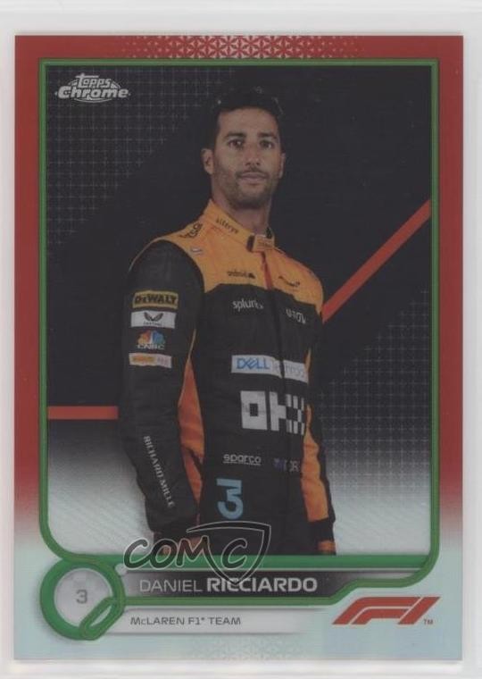 2022 Chrome Formula 1 F1 Racers Red & Green Refractor Daniel Ricciardo #37 12a6