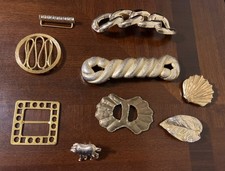Vintage Gold-Toned Belt Parts -Piece Mixed Lot Metal
