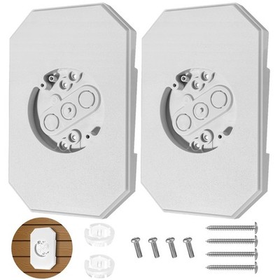 Siding Mounting Kit,8141DBL Light Mounting Block with Built-in Box for 1/2 in...