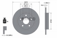 2X Pagid Bremsscheibe 54640NC FüR Toyota Auris Corolla VAN NRE185_ NRE185R Dual