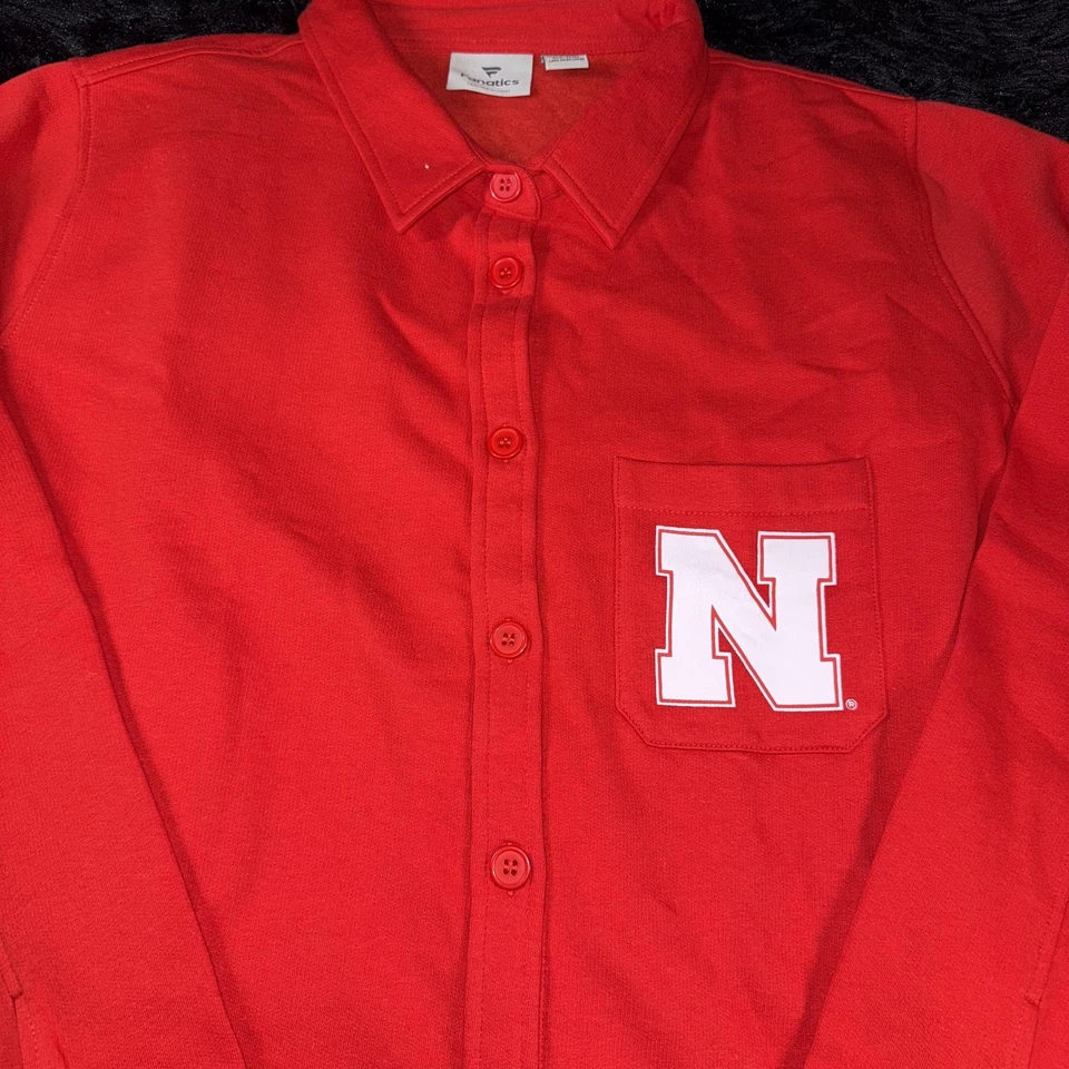 Nebraska Cornhuskers Shirt Womens 1X Red NCAA College Football Fanatics Cotton - Image 2 of 4