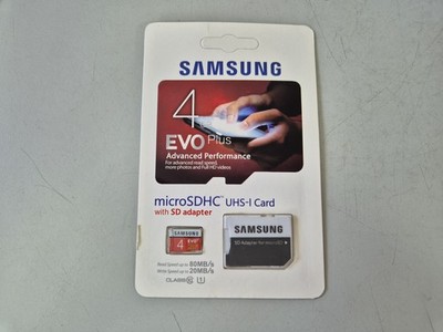 Samsung 4GB EVOPlus microSDHC UHS-I Speicherkarte mit SD Adapter (MB-MP008D MB-MP008D/CN)