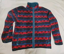 VTG LL Bean Adult Women L Multicolor Aztec Southwestern Full Zip Fleece Jacket