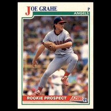 Joe Grahe Rookie #367.0 1991 Score California Angels Baseball Card MLB. rookie card picture