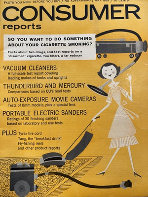 #ad Vintage 1959 Consumer Reports TANG Cigarette Safety Nuclear Fallout Vacuum Retro $16.35