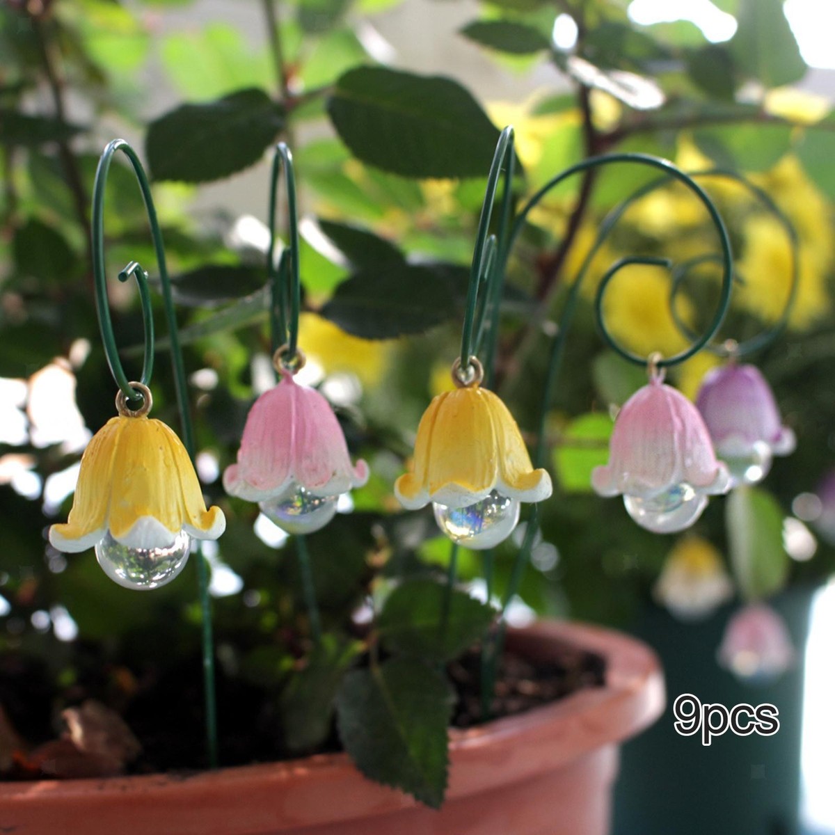9x Miniature Fairy Garden Lantern DIY Flowerpot Accessories Flower