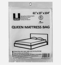 New UBMOVE Queen Mattress Bag 61x15x104", 2 Mil, 1 Pack Protector Box Spring Bed