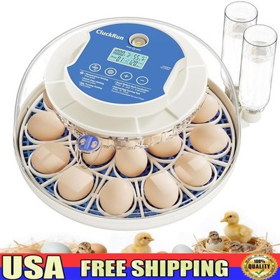 Automatic Egg Incubator W/ Egg Candler Humidity Control Dual Trays 360° Airflow