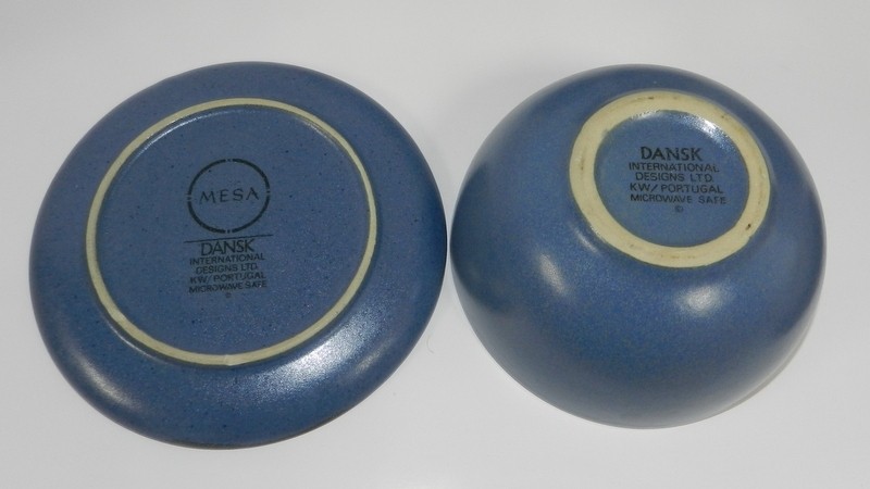 10 Piece Assorted Dansk Mesa Blue Bowls Cups Saucers