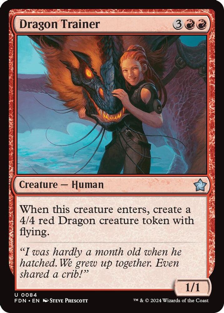 2024 Magic: The Gathering: Foundations - Dragon Trainer (#84, U, Near Mint)