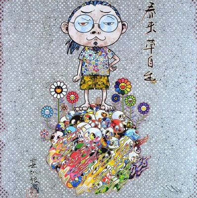 Takashi Murakami - With the coming of spring, the grass returns naturally, Pop A