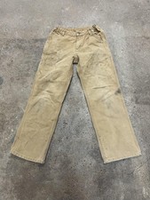 Carhartt Pants Boys 14 Brown Duck Canvas Carpenter Workwear Utility CK8301