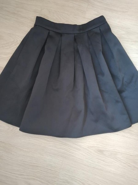 Women French Connection Skirt Black Satin 36