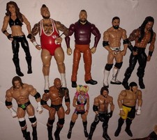WWE USED Mattel Elite Action Figure Lot  Of 10 Wrestling Trish Samoa Joe Bliss