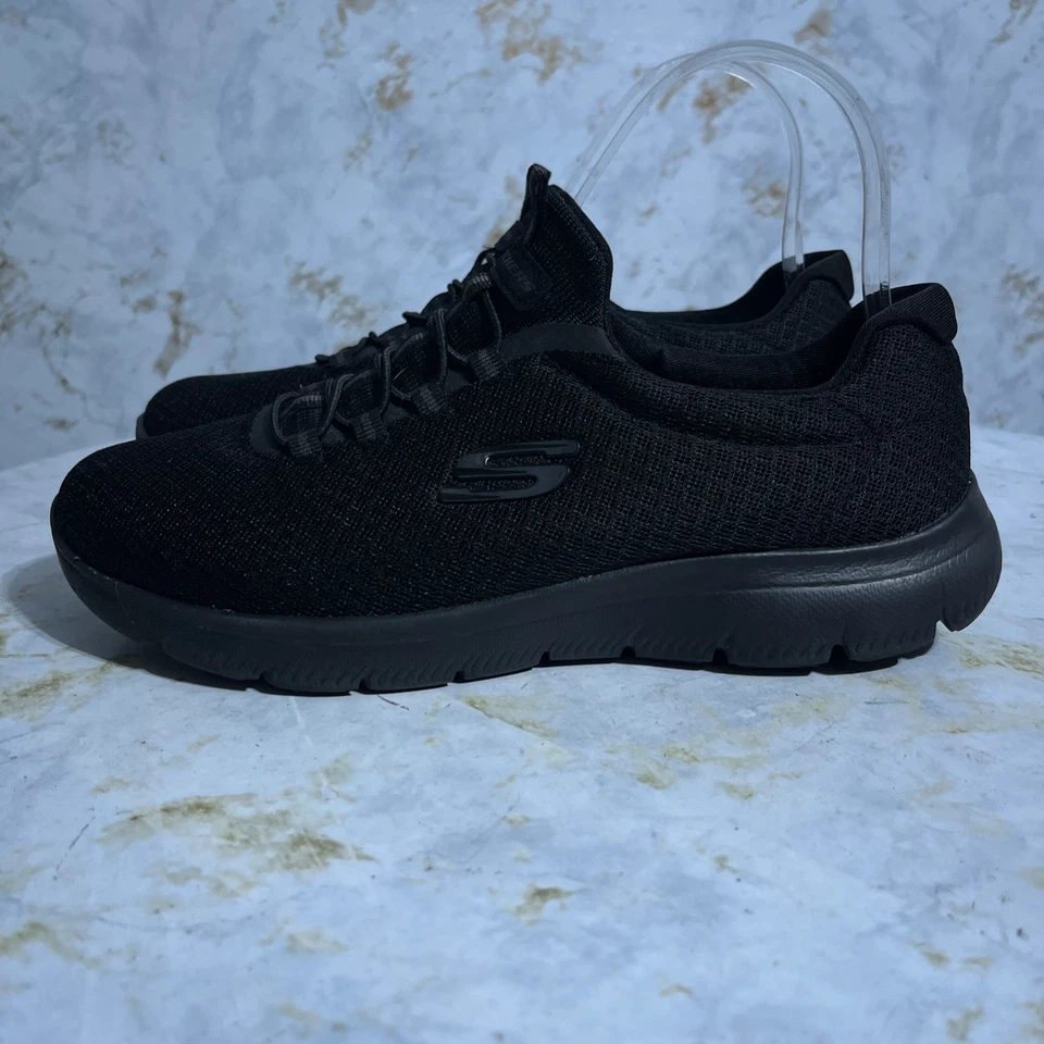 Zapatos anchos negros cómodos para caminar Skechers Summits para mujer talla 7,5 Foto 4 de 4