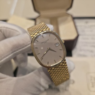 Patek Philippe Ref: 3747/001 Ellipse - 18K Gelbgold Quarz Box+Papiere 06/1991 DE