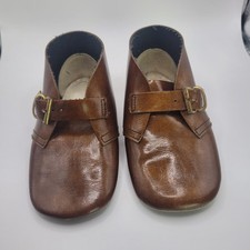 VTG Baby Leather Baby Shoes Brown