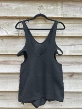 1930s Black Men's One Piece Wool Bathing Suit by Bodygard Medium Vintage