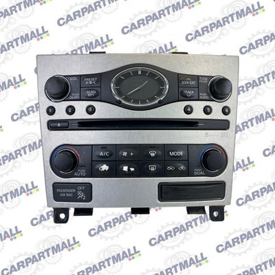 08-13 INFINITI G37 RADIO CD AC CLIMATE CONTROL PANEL WITH CLOCK OEM 25391-JK64B