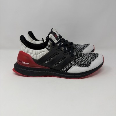 SIZE 8.5 - Adidas Ultra Boost 1.0 Crystal White Core Black Better Scarlet JQ0826