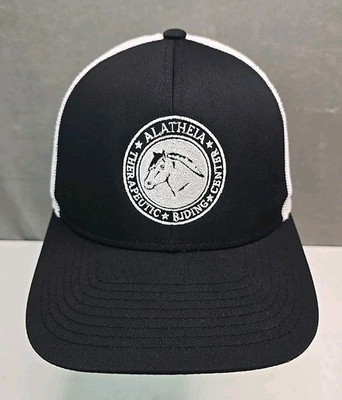 #ad Alatheia riding center hat horse logo Therapeutic equine black white snapback $13.92