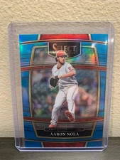 2022 Panini Select - Concourse Aaron Nola #82 Light Blue Prizm /149 Phillies