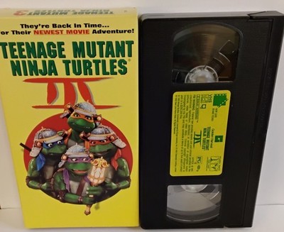 TMNT III (Gently Used VHS 1992)''They're Back In Time'' Turtles in a Half Shell