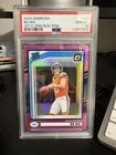 2024 Panini Donruss Bo Nix #369 Optic Preview Pink Rated Rookie PSA 10