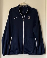 Nike Dri fit Full Zip Mesh Blend Long Sleeves Jacket Size L Navy Blue Unisex