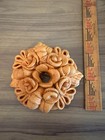 Salt Dough European Peasant Woman & 5" Floral Wreath 1970-80 — photo 2