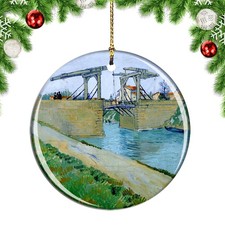 Van Gogh The Langlois Bridge Painting Christmas ornament city travel souvenir