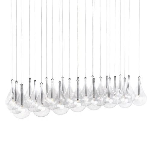 ET2 E20118 Chrome Larmes 37" 24 Light Pendant - Picture 1 of 6