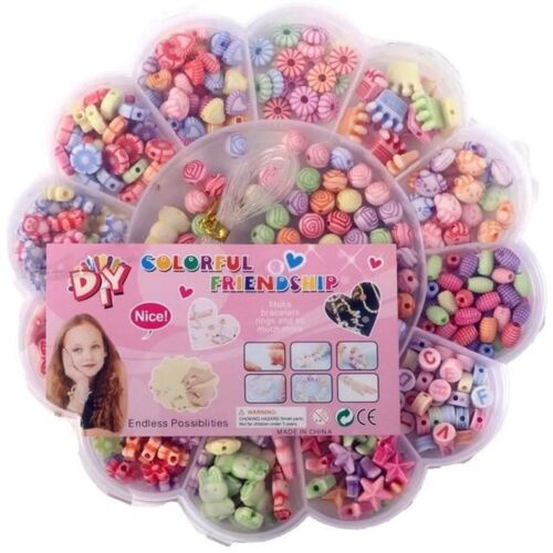 Girls Necklace Bracelet Jewellery Making Beads Set Kids Gift Activity Craft Kit - Picture 1 of 1
