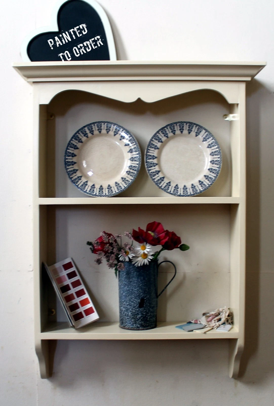 Vintage French Wall Unit Painted Bookcase Pretty Wooden Display Shelves
Opens in a new window or tab