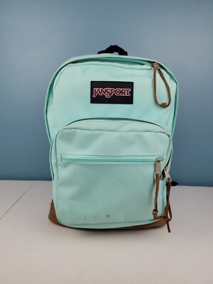 Jansport Right Pack Backpack Originals AQUA w/ Suede Leather