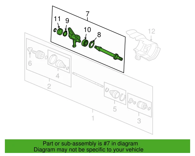 44500-SJK-J00 Half Shaft Assy For 2006 2005 Honda Odyssey 2005 Honda Pilot - Image 4 of 4