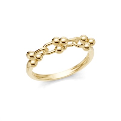 Eleganter Perlenring mit Struktur (Gelb-, Weiß-, Roségold) 8K/14K/18K PARGOLD
