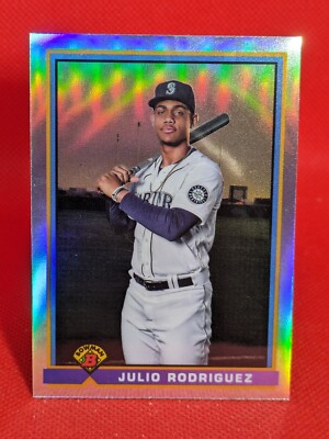 2021 Bowman Chrome Julio Rodriguez 1991 Throwback Refractor #91B