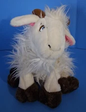 Cute Animated White Plush Mountain Goat