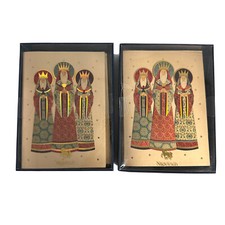 Niquea.D 16 Handmade Christmas Cards 16 Lined Envelope NEW 3 Wisemen Gold Shiny