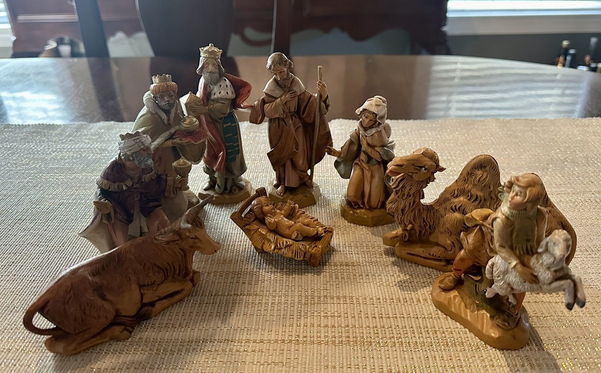 イタリア製「DEPOSE ITALY」ヴィンテージフィギュア 10体セット Vintage Fontanini Depose Italy Nativity Set Of 10 Pieces Holy