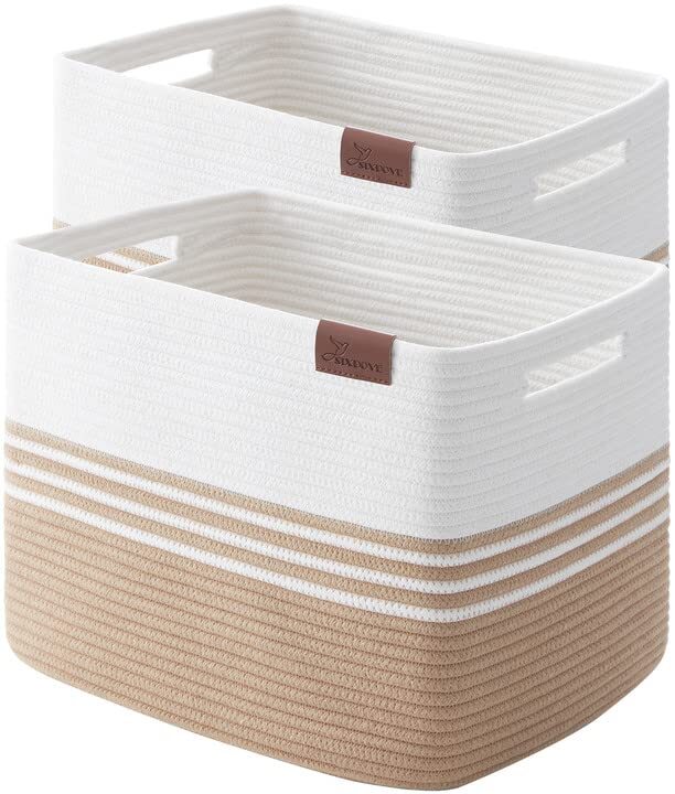 SIXDOVE Storage Baskets 42L*2 Pack Storage Baskets for Organizing Laundry Bas...-image