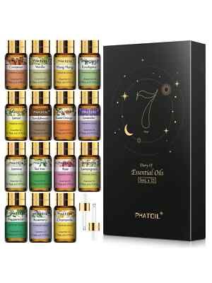 15tlg Ätherische Öle Set für Diffuser Luftbefeuchter Home Aromatherapie Massage