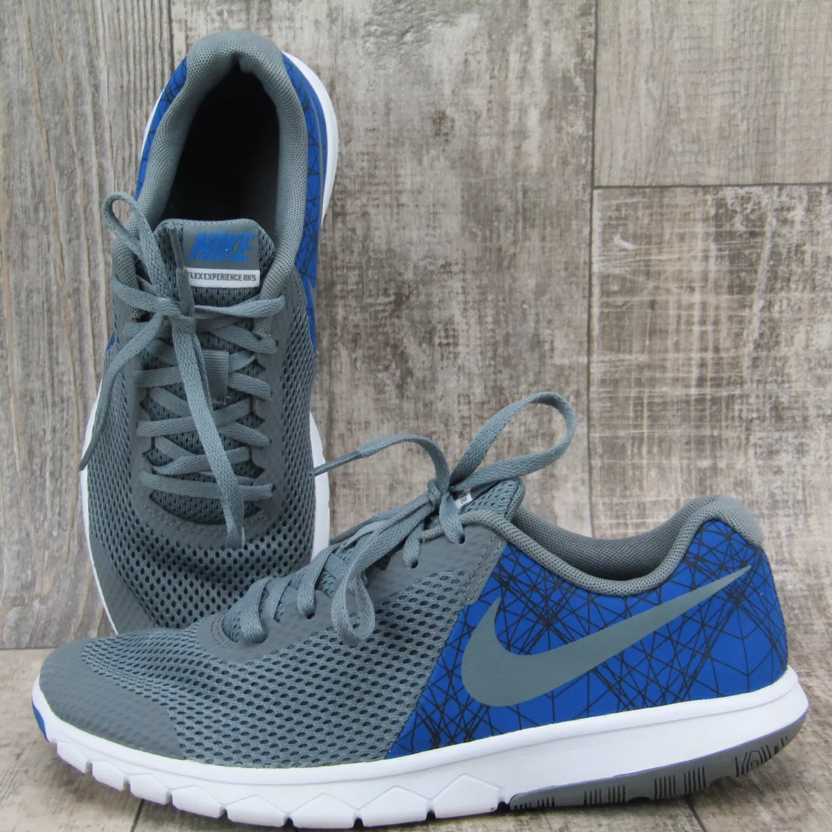 Nike Flex RN 5 Sneaker 844985-400 Gray Blue Size 7 Youth Big Kid | eBay