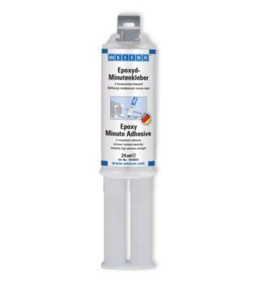 WEICON 10000133 (10550024) Epoxyd-Minutenkleber 24 ml, Zwillingsspritze