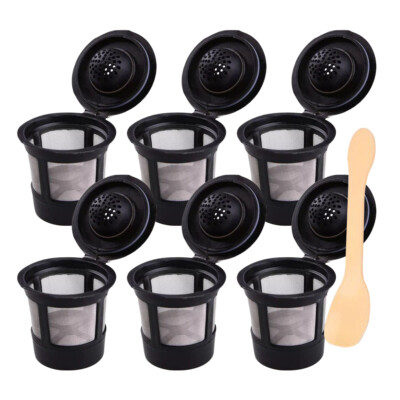 1/2/3/4/6pcs Coffee Filter Cup with Spoon for Keurig Coffee Maker (6Pcs)